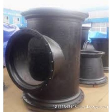 ductile iron pipe fitting all flanged tee